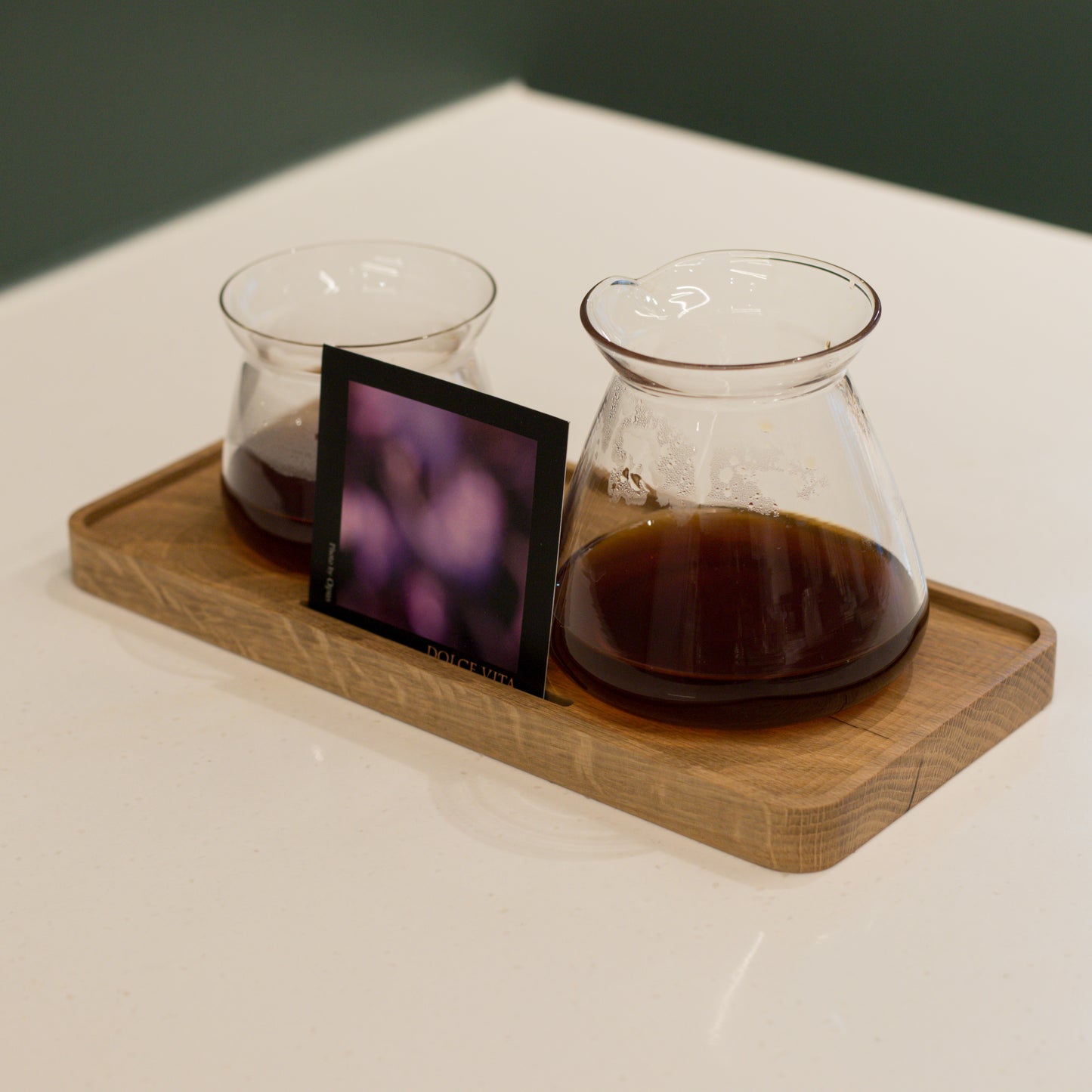 Coffee Tray with Raised Lip