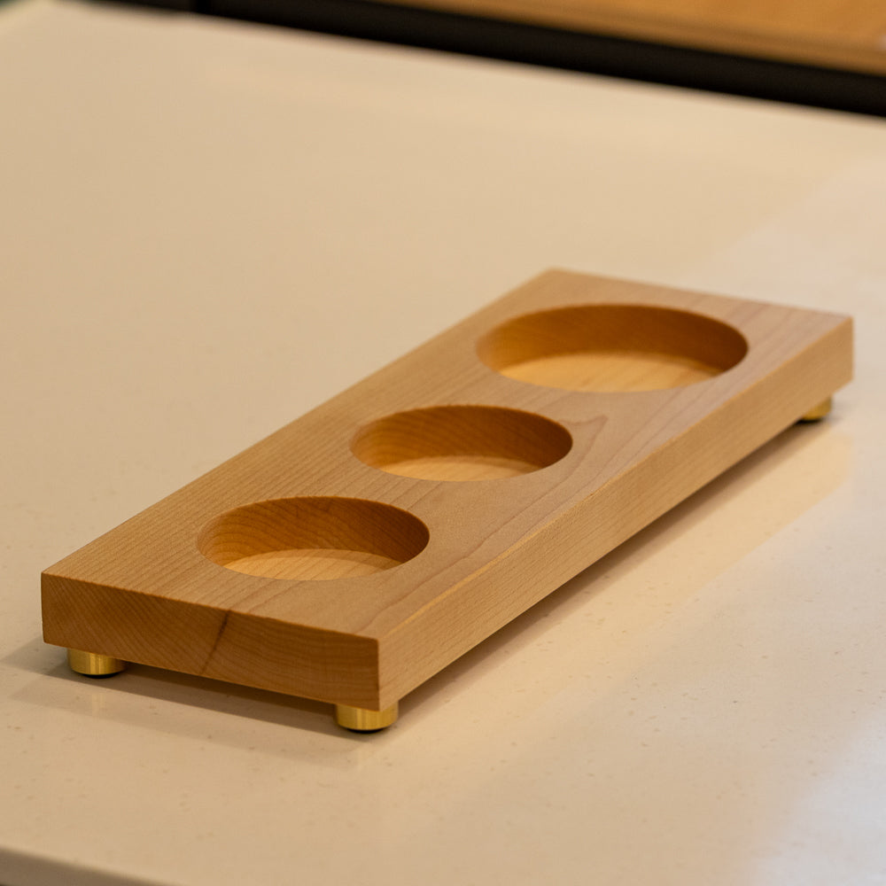 Wooden Tamper Holder — 3-slot