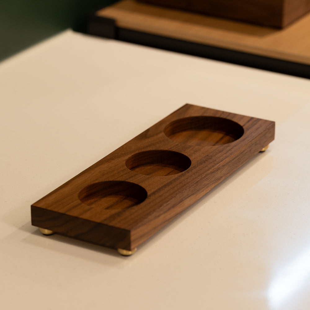 Wooden Tamper Holder — 3-slot
